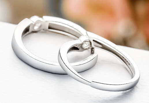 韩版明星时尚足银纯银情侣戒指 开口设计可调节大小爱的礼物